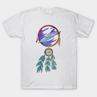 Dreamcatcher Dream Catcher Spiritual Dolphins Feathers T-Shirt